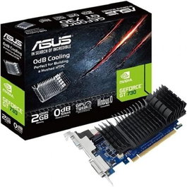 ASUS Tarjeta Gráfica GeForce GT 730 2GB GDDR5 PCIe - Refrigeración Pasiva Silenciosa para HTPC - 90YV06N2-M0NA00